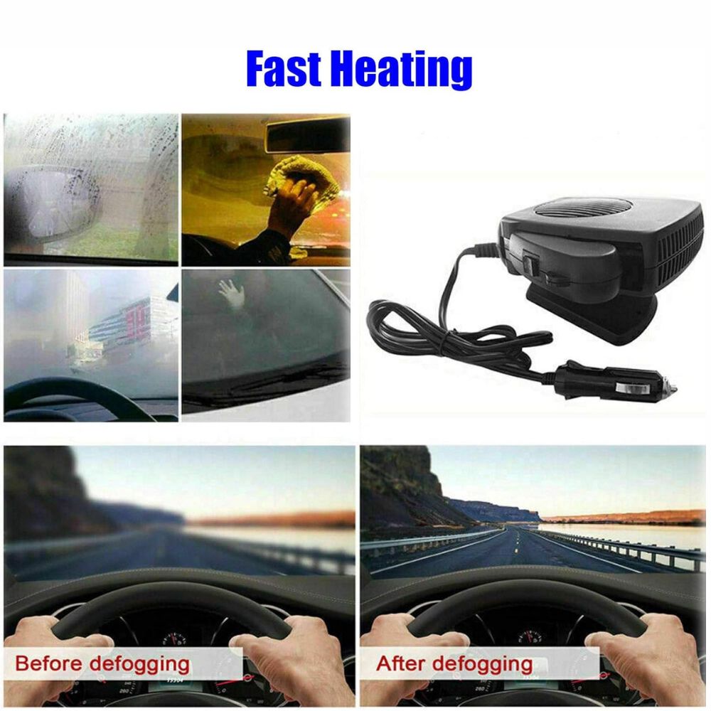 Skanto | TurboHeat | 12V Car Heater – 150W/300W Ceramic Fan Heater, Portable Car Defroster & Warmer