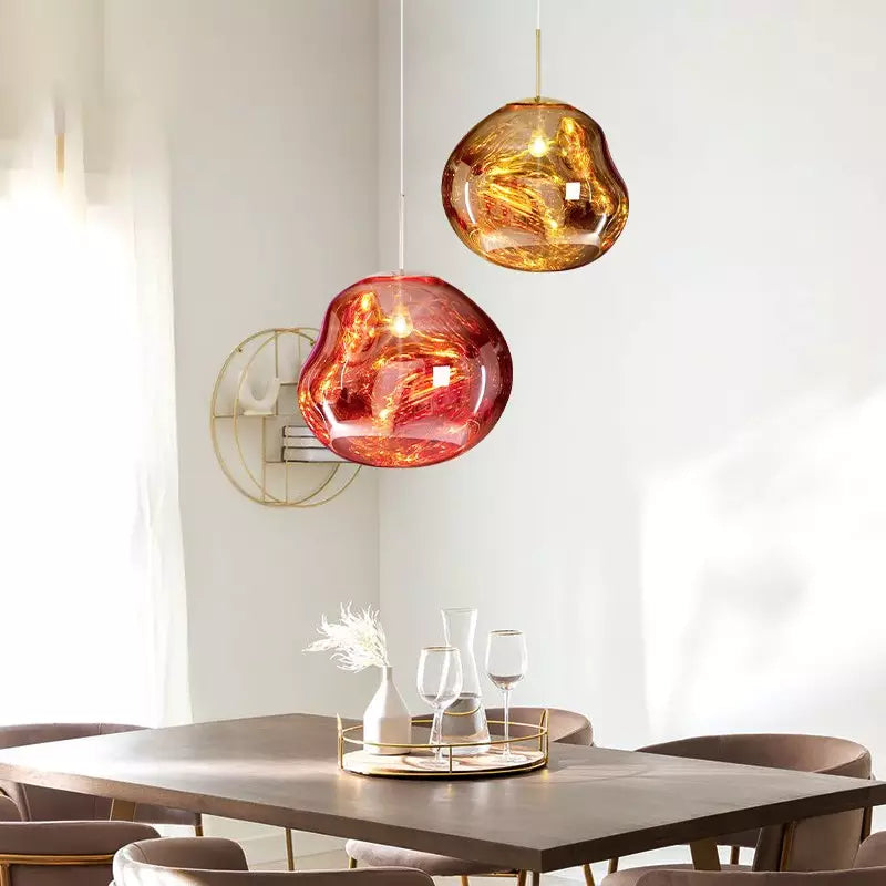 Skanto | Melt Pendant Lamp - Modern Glass Hanging Lamp for Kitchen Island & Dining Room