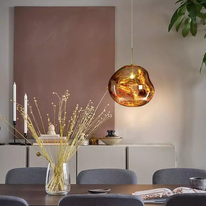 Skanto | Melt Pendant Lamp - Modern Glass Hanging Lamp for Kitchen Island & Dining Room