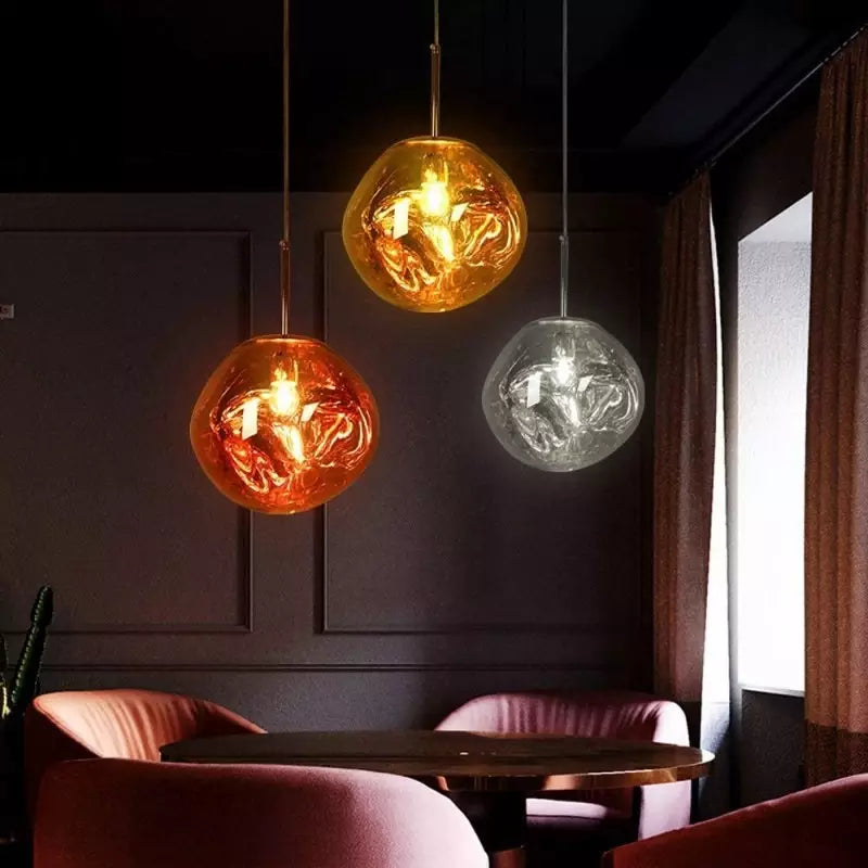 Skanto | Melt Pendant Lamp - Modern Glass Hanging Lamp for Kitchen Island & Dining Room