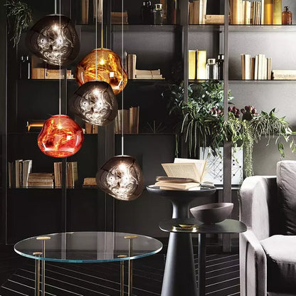 Skanto | Melt Pendant Lamp - Modern Glass Hanging Lamp for Kitchen Island & Dining Room