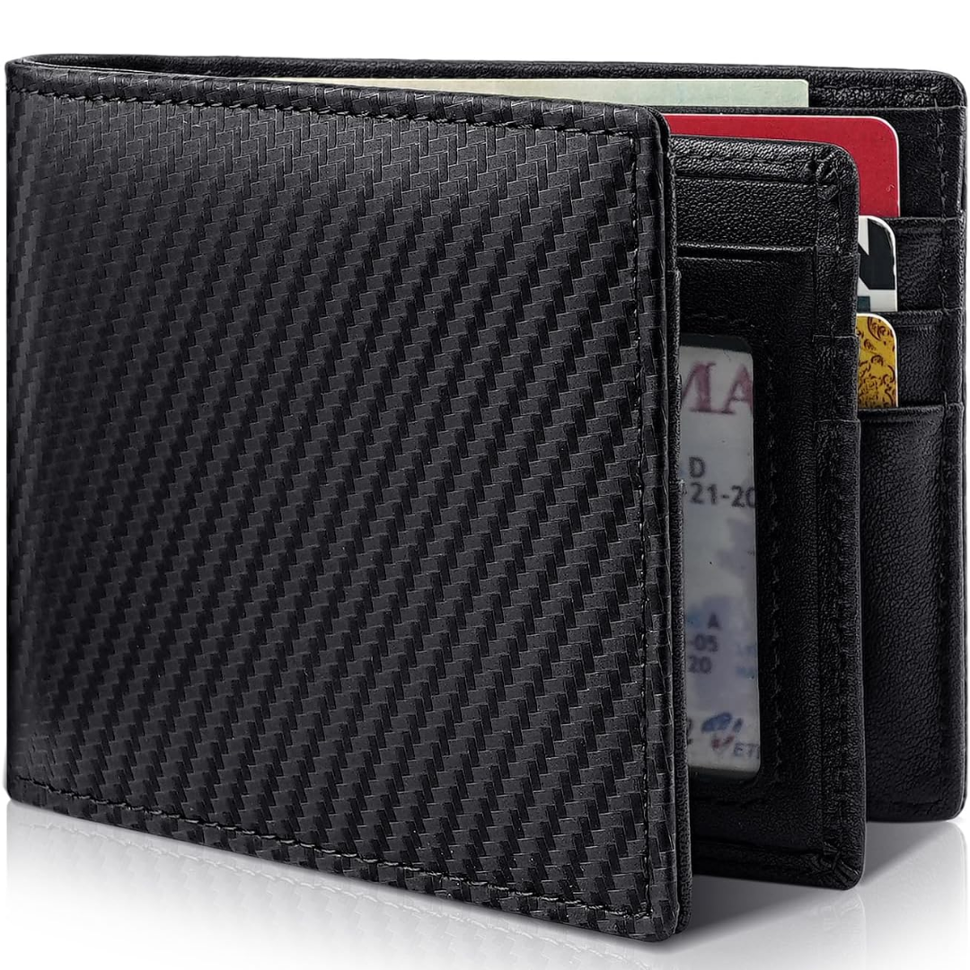 Skanto | Men's Bifold Genuine Leather RFID Blocking Wallet - StitchCraft
