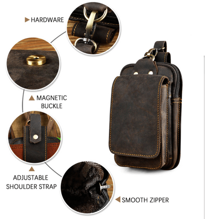 High-quality men's leather fanny pack – Guardian Leather