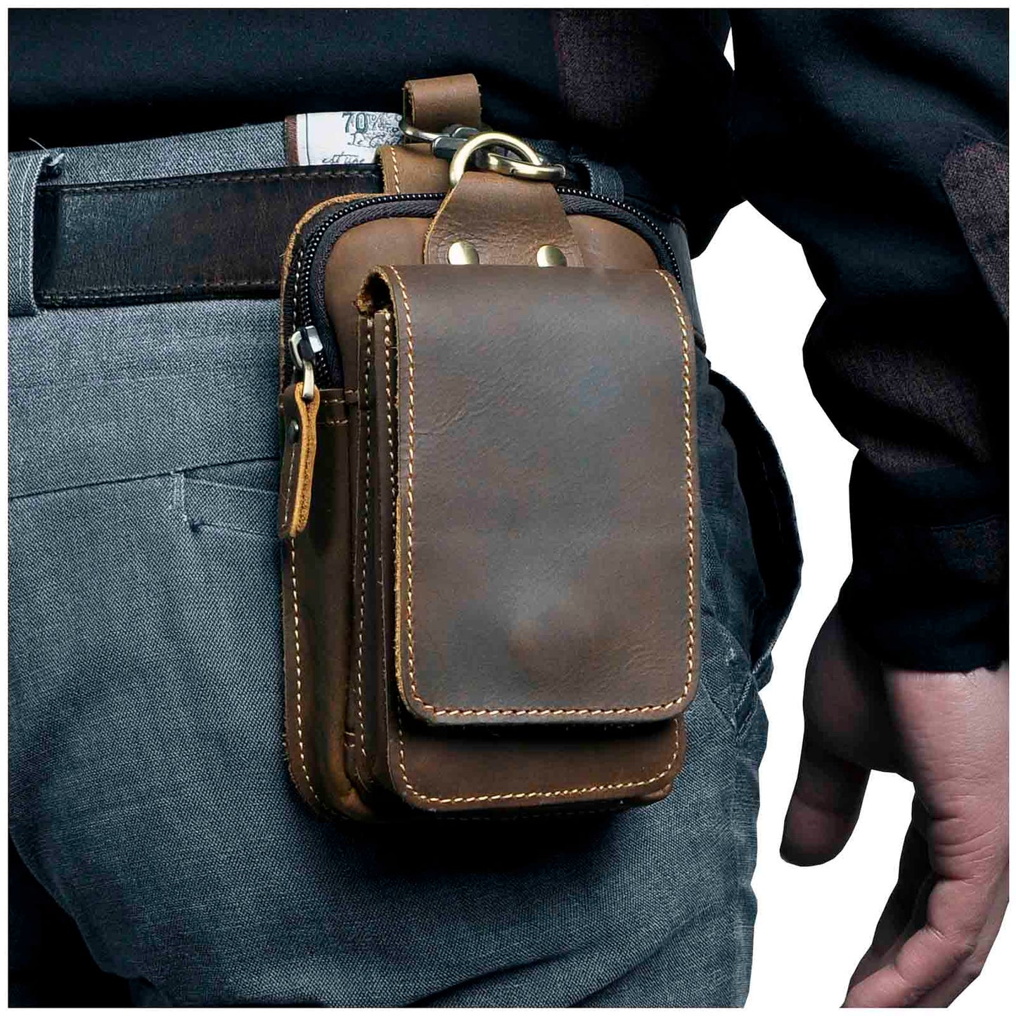 High-quality men's leather fanny pack – Guardian Leather