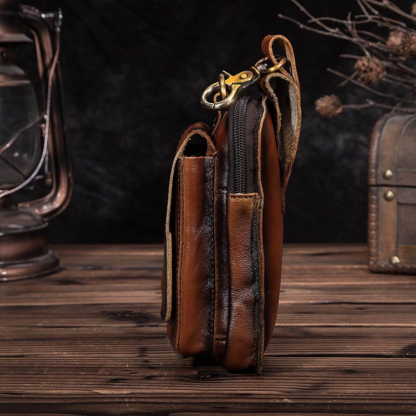 Genuine Leather Men's Hip Bag