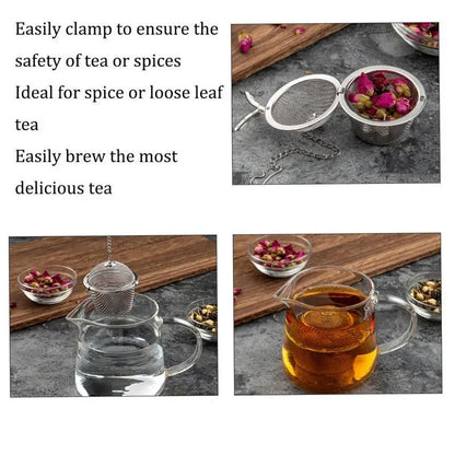 Mesh Infuser with Locking Chain Stainless Steel Tea Spice Filter Ball | Karnz