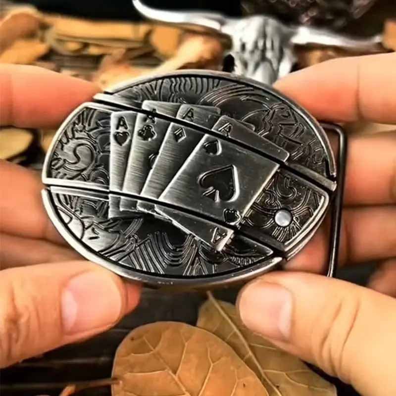 Skanto | Metal Oval Cowboy Belt Buckle