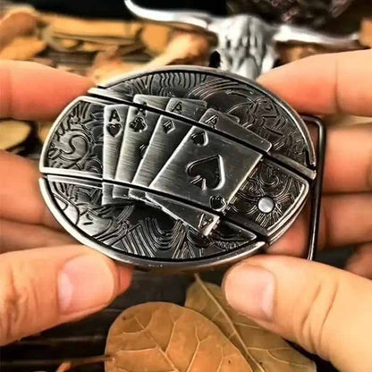 Skanto | Metal Oval Cowboy Belt Buckle