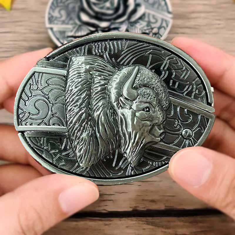 Skanto | Metal Oval Cowboy Belt Buckle
