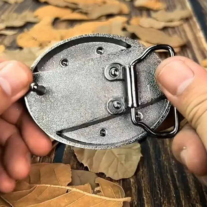 Skanto | Metal Oval Cowboy Belt Buckle