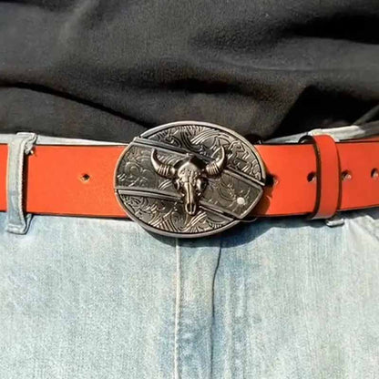 Brehn | Metal Oval Cowboys Belt Buckle