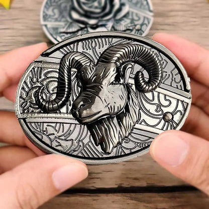 Skanto | Metal Oval Cowboy Belt Buckle