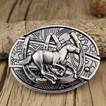 BowLift | Metal Oval Cowboys Belt Buckle