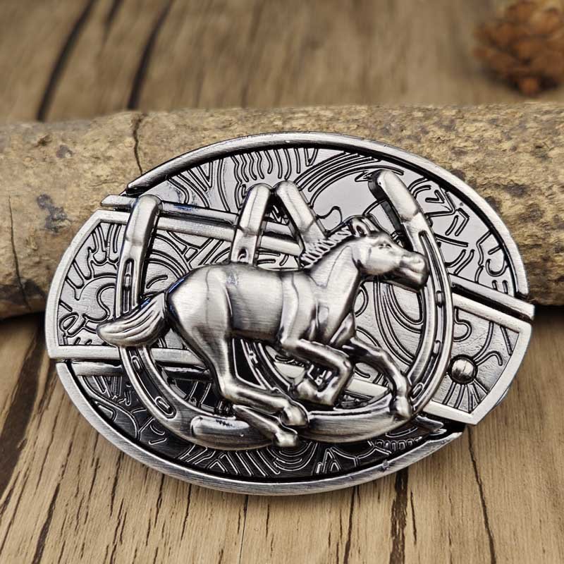Brehn | Metal Oval Cowboys Belt Buckle
