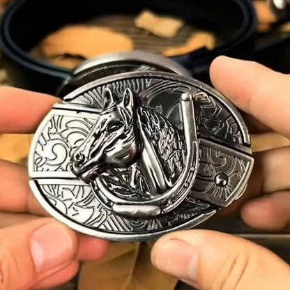 Skanto | Metal Oval Cowboy Belt Buckle