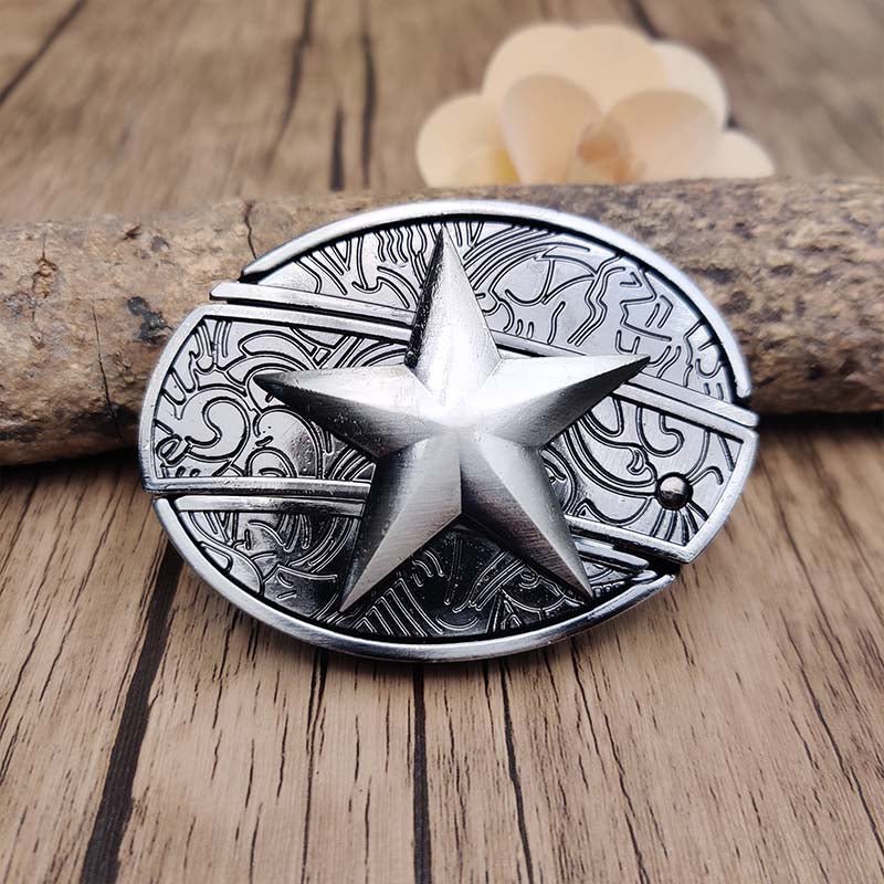 Brehn | Metal Oval Cowboys Belt Buckle