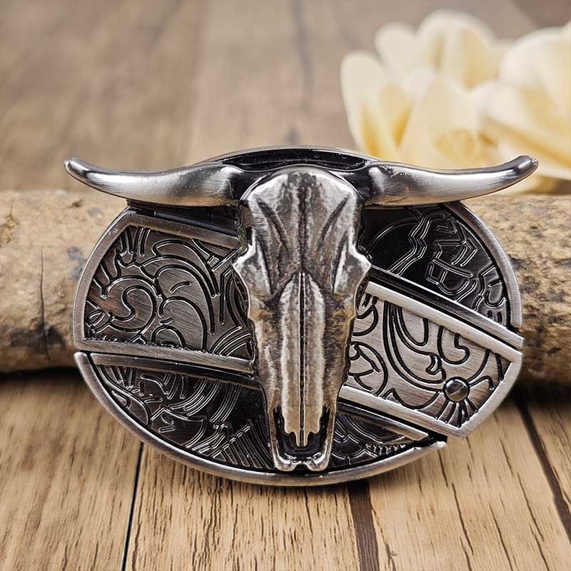 Brehn | Metal Oval Cowboys Belt Buckle