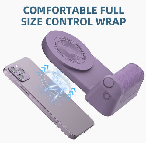 Skanto | Griply Magnetic Phone Holder with Wireless Charging – Anti-Vibration Hand Grip for Stable Shots