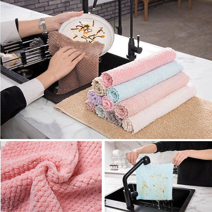 Microfiber Cleaning Cloth Water Absorption Kitchen Towels Hand Towel | Brehn