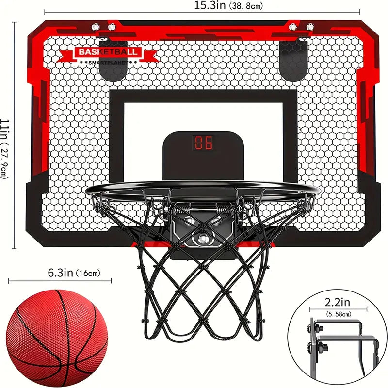 Skanto | Mini Basketball Hoop with Electronic Scoreboard - BouncePro