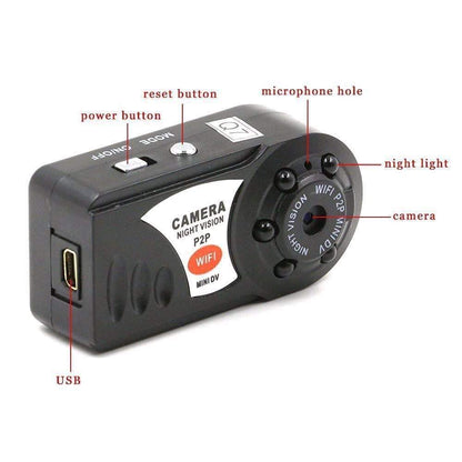 BowLift | Q7 Mini Camcorder - Video Recorder Infrared & Night Vision Camera Motion Detection