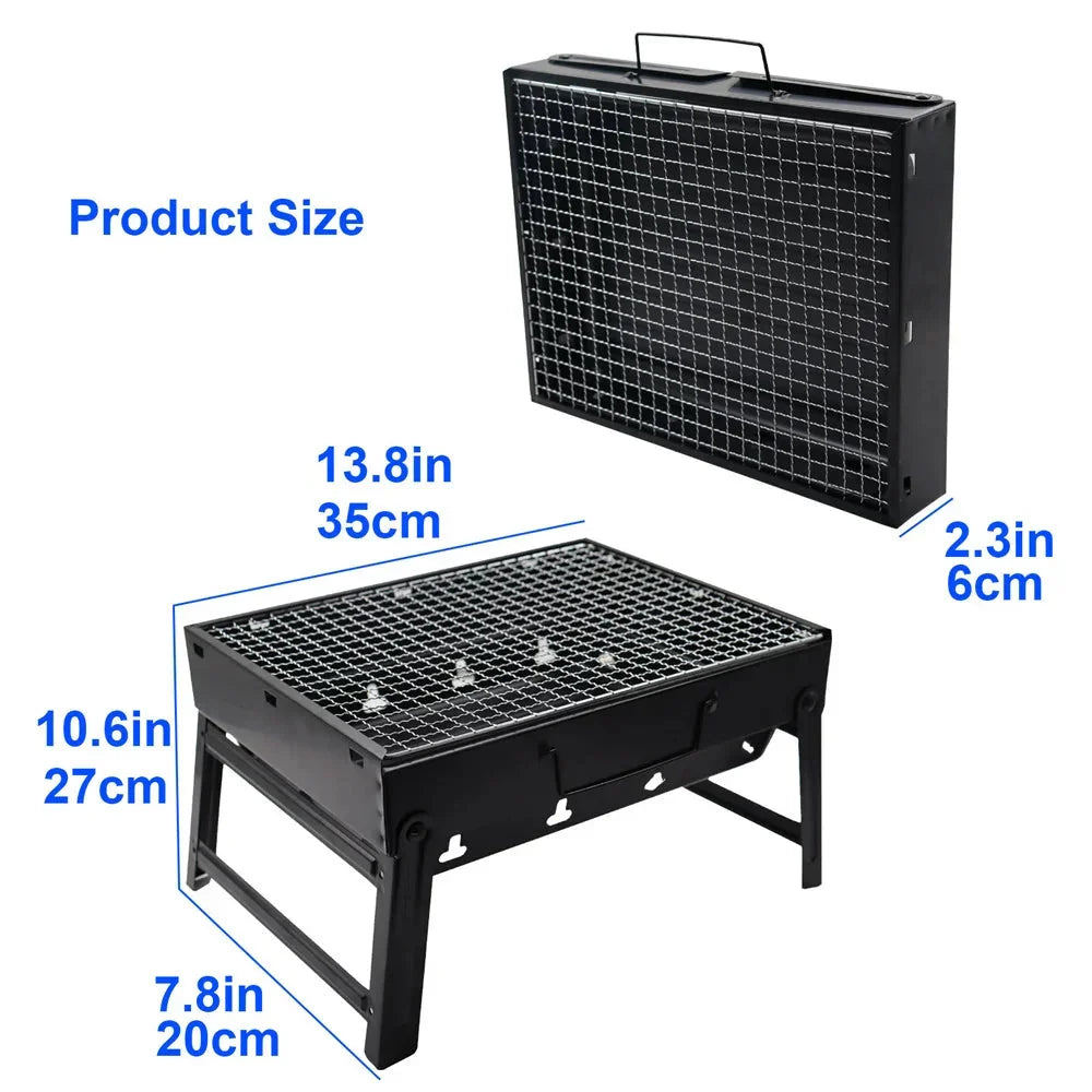 Mini Stainless Steel Grill Tool Kit Portable Outdoor Camping Grill | Skanto
