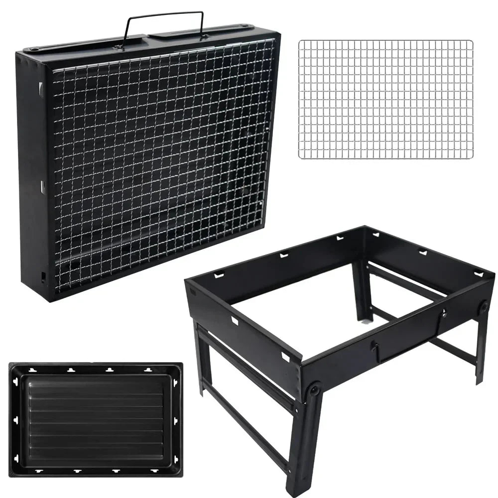 Mini Stainless Steel Grill Tool Kit Portable Outdoor Camping Grill | Skanto