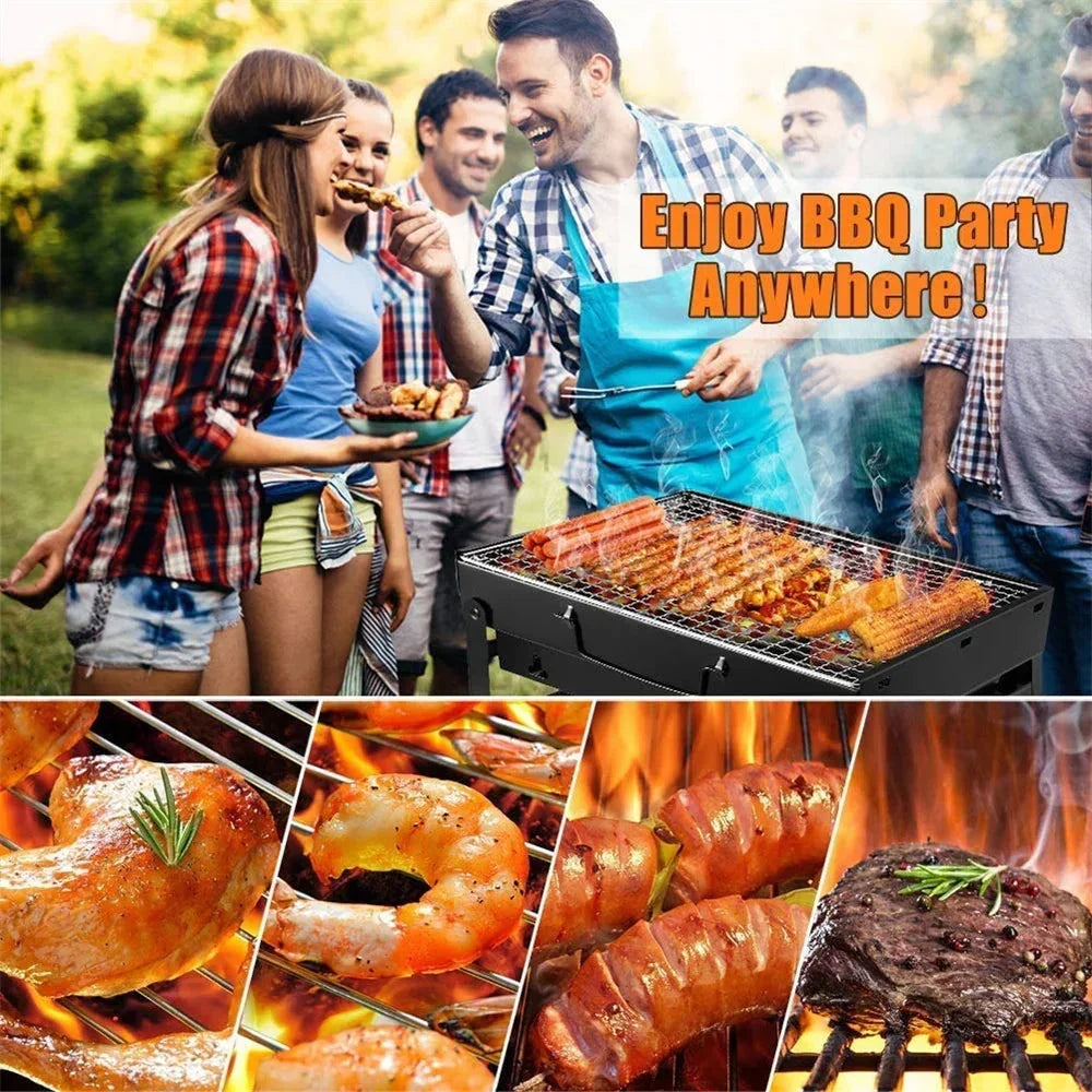 Mini Stainless Steel Grill Tool Kit Portable Outdoor Camping Grill | Skanto