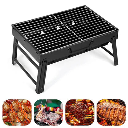 Mini Stainless Steel Grill Tool Kit Portable Outdoor Camping Grill | Skanto