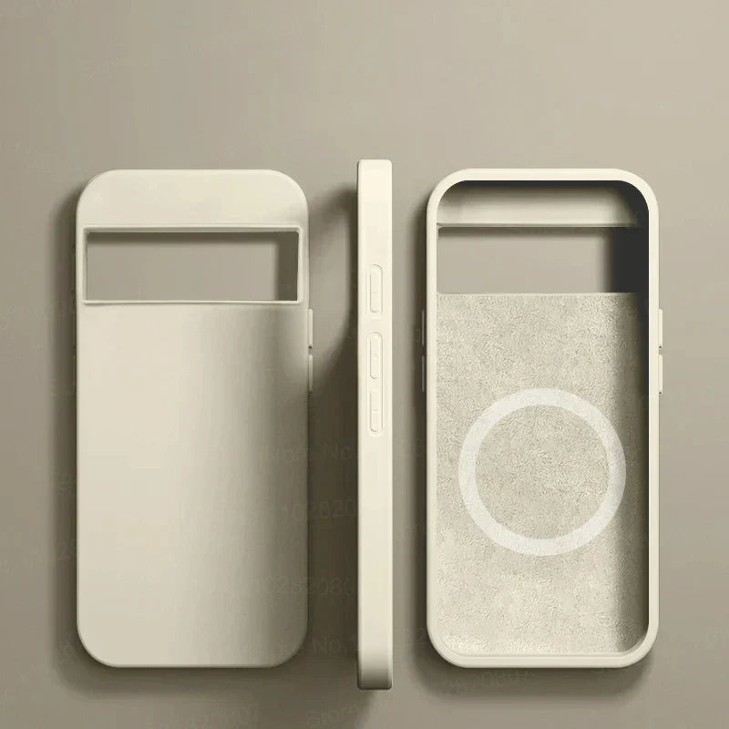 Luxury MagSafe Magnetic Case for Google Pixel 8 7 6 Silicone Wireless Charging Shockproof Case