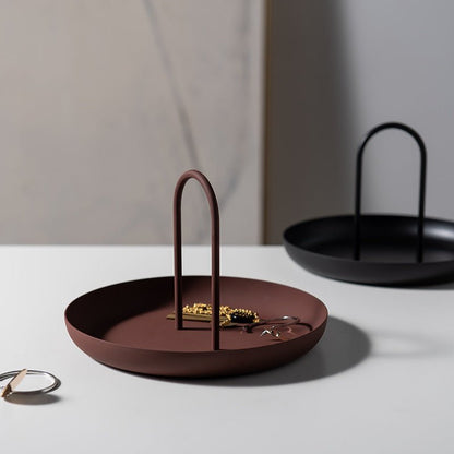 Minimalist, round, decorative tray