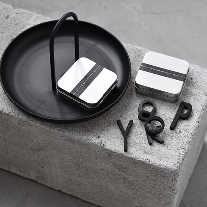 Minimalist, round, decorative tray