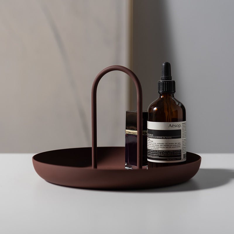 Minimalist, round, decorative tray