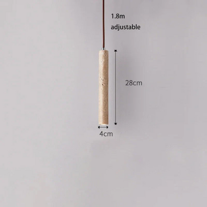 BowLift | Minimalist Travertine Wabi-Sabi Style LED Chandelier - LumoLine