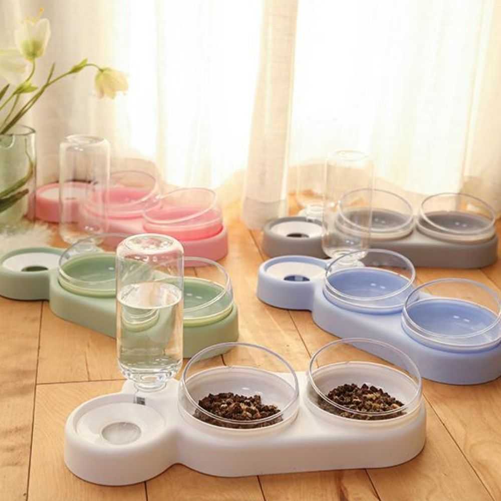 Skanto | Minimalist Twin-Bowl Cat Feeder