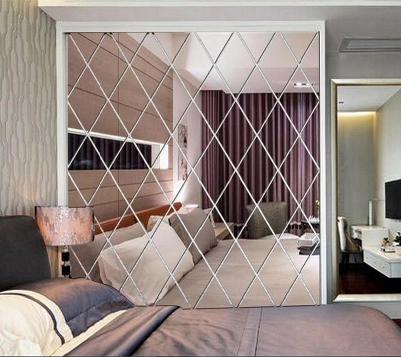 Skanto | MirraShape 3D Mirror Triangles – Transform Your Walls with Modern Depth and Shine