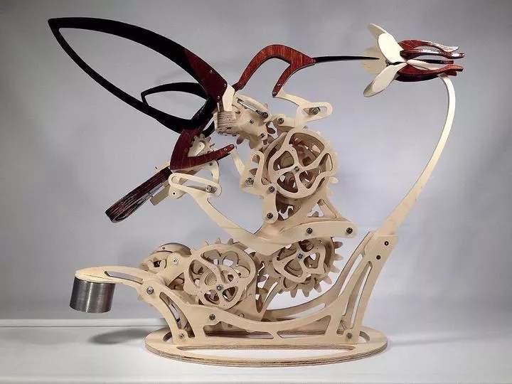 Skanto | 3D Wooden Mechanical Hummingbird and Wooden Mechanical Turtle
