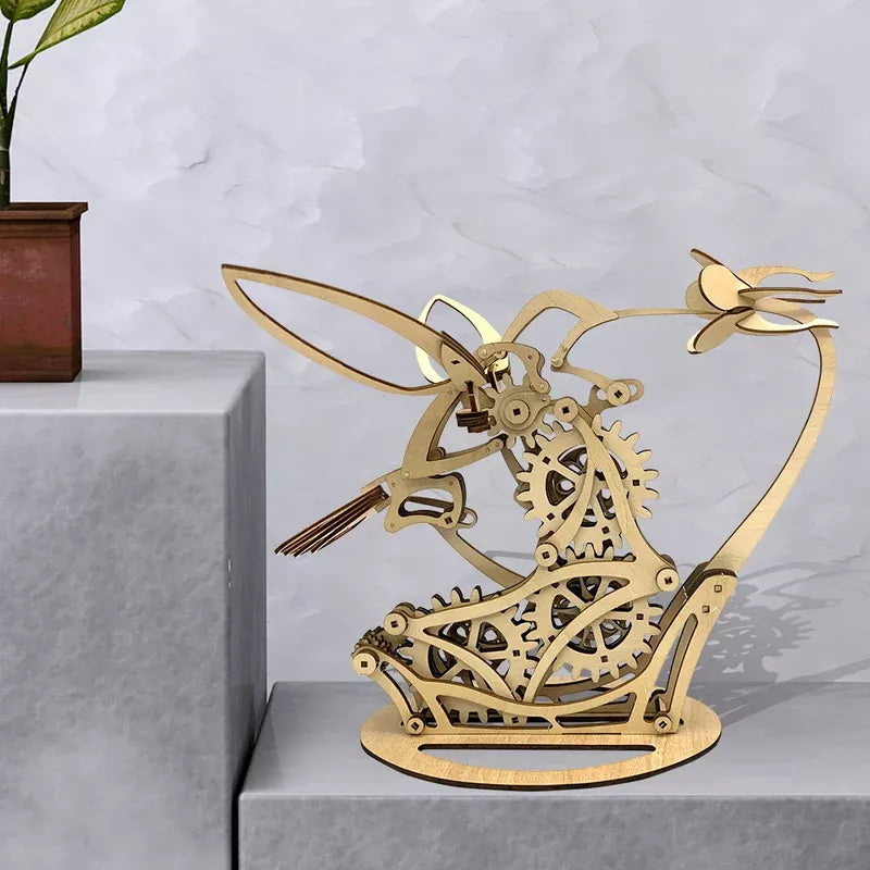 Skanto | 3D Wooden Mechanical Hummingbird and Wooden Mechanical Turtle