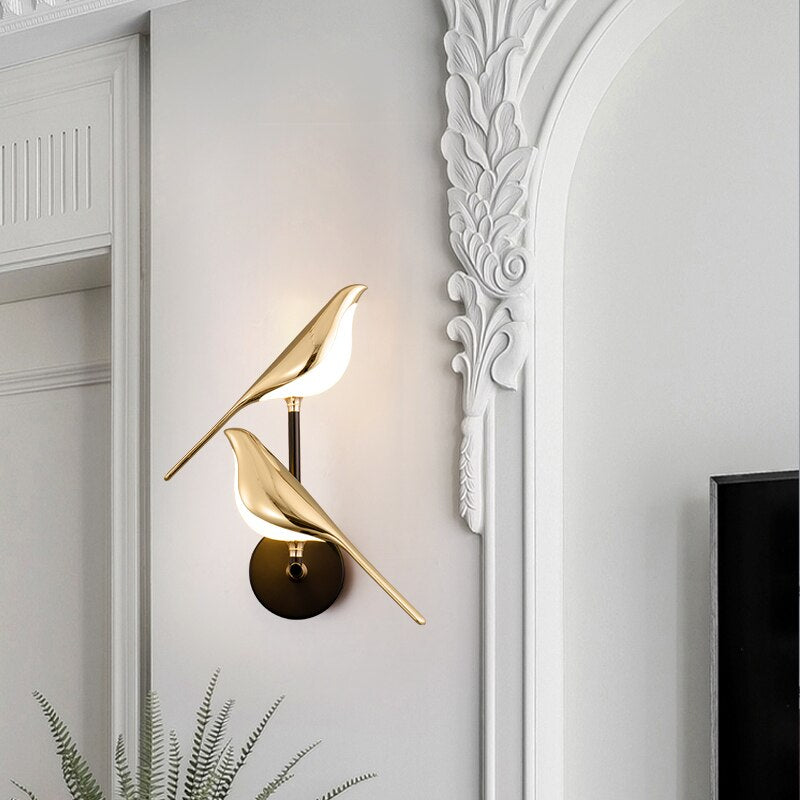 BowLift | Modern Bird Wall Lamp - AviaryGlow