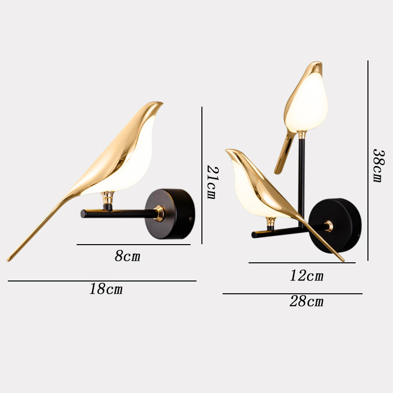 BowLift | Modern Bird Wall Lamp - AviaryGlow