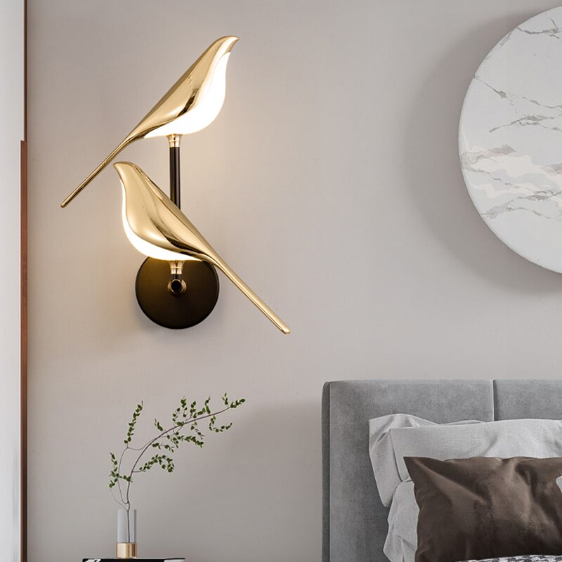 BowLift | Modern Birds Wall Lamp - AviaryGlow