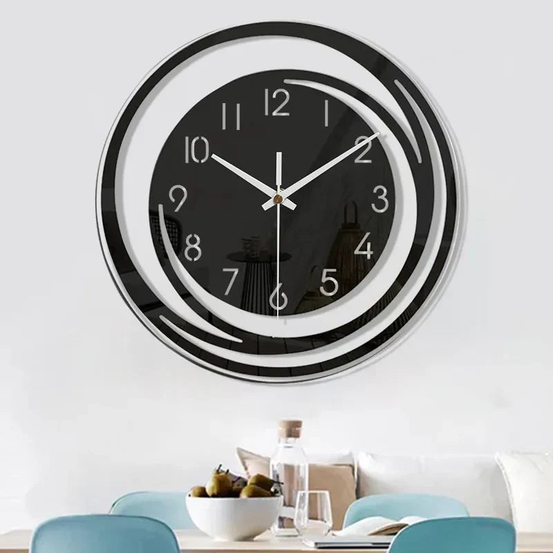 Skanto | Modern Black Acrylic Wall Clock - ScandiTime