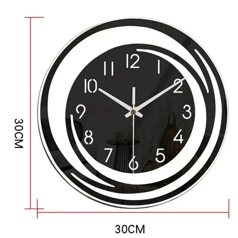 Skanto | Modern Black Acrylic Wall Clock - ScandiTime