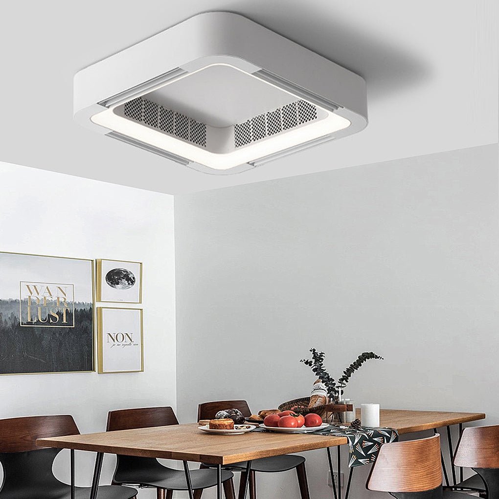 BowLift | Modern Blade-less Ceiling Fan with LED Lighting and Chandelier