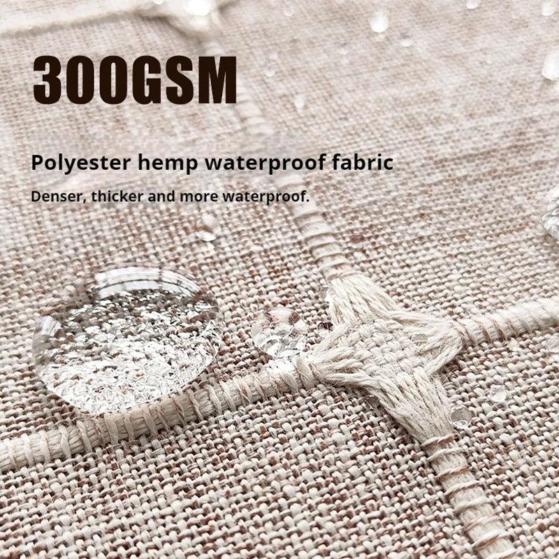 BowLift | Modern Jacquard Linen Shower Curtain with Tassels (1 pcs) │ For Nordic Bathroom Decoration