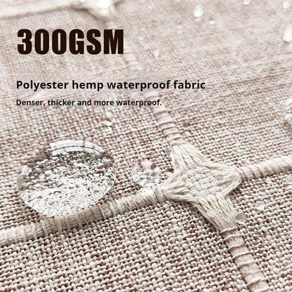 BowLift | Modern Jacquard Linen Shower Curtain with Tassels (1 pcs) │ For Nordic Bathroom Decoration