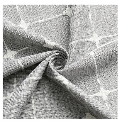 BowLift | Modern Jacquard Linen Shower Curtain with Tassels (1 pcs) │ For Nordic Bathroom Decoration