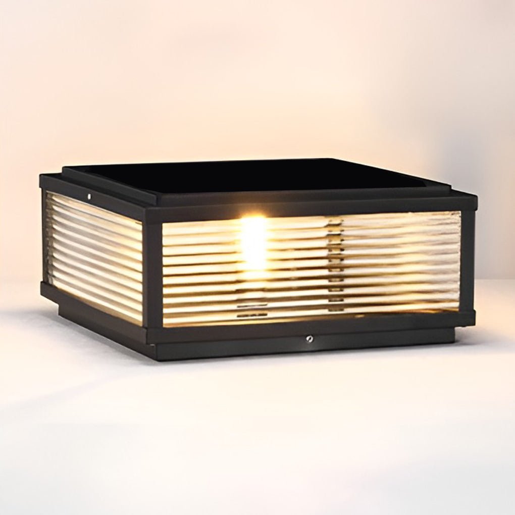 Skanto | Decorative Post Lamp with Square Glass Shade