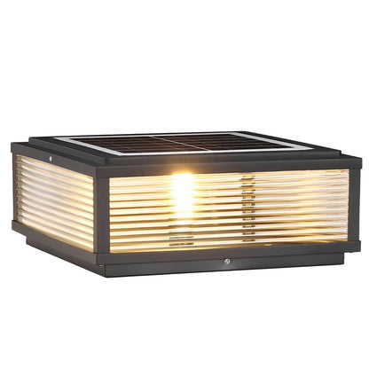 Skanto | Decorative Post Lamp with Square Glass Shade