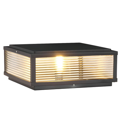 Skanto | Decorative Post Lamp with Square Glass Shade